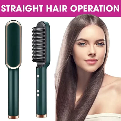 2-IN-1 HAIR STRAIGHTENER CURLING PROFESSIONAL STYLING BRUSH